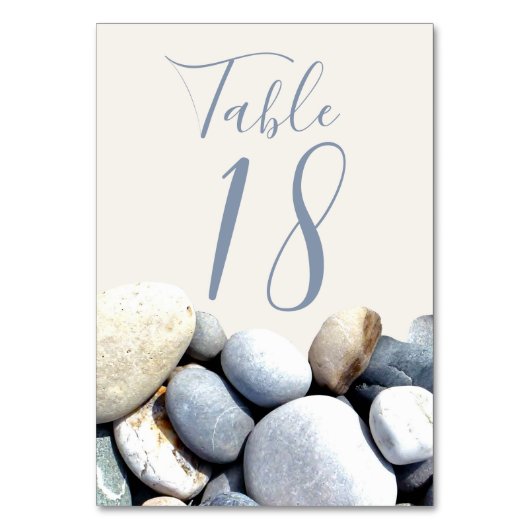 Numéro De Table Elégante Moderne Design Design Calligraphie Plage  (Par défaut)