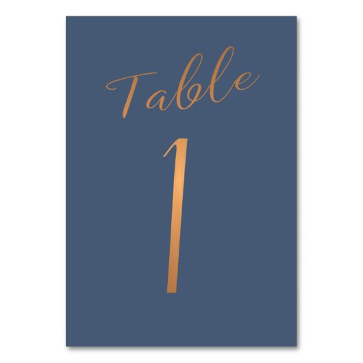 Numéro De Table Elégante parties scintillant or marine mariage num (Dos)