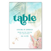 Numéro De Table Elégante plage | Dunes de bord de mer Mariage pers (Par défaut)