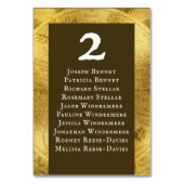 Numéro De Table Elégante Réception De Mariage En Or (Dos)