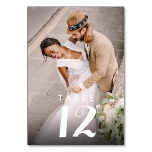 Numéro De Table Elégante Réception de mariage photo moderne