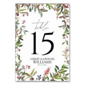 Numéro De Table Elégante Réception Fleur sauvage d'hiver Berry (Par défaut)