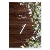 Numéro De Table Élégante verdure Bois rustique (Par défaut)