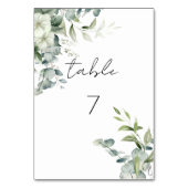 Numéro De Table Elégante verdure d'Eucalyptus (Dos)