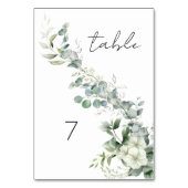 Numéro De Table Elégante verdure d'Eucalyptus (Dos)