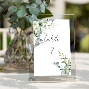 Numéro De Table Elégante verdure d'Eucalyptus