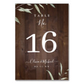 Numéro De Table Élégante verdure grange bois comté mariage rustiqu (Par défaut)
