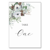 Numéro De Table Élégantes Anémones d'Hiver Fleurs Table N (Par défaut)