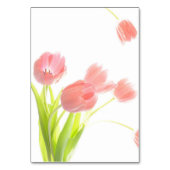 Numéro De Table Élégantes Tulipes Roses Douces (Dos)