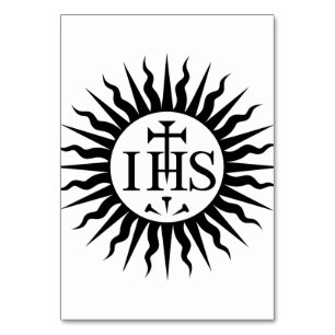 Numéro De Table Emblème de la Compagnie de Jésus Monogramme