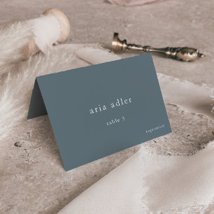 Numéro De Table EMELIA Minimalist Blue Winter Wedding Plaques
