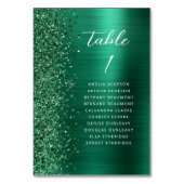 Numéro De Table Emerald Green Glam Parties scintillant Mariage de  (Dos)