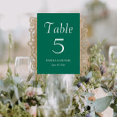 Numéro De Table Emerald Green Simple Style Mariage