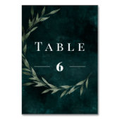 Numéro De Table Émeraude classique Feuille (Par défaut)