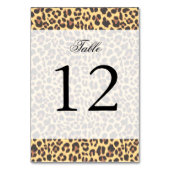 Numéro De Table Empreinte de léopard Motif de peau animale (Dos)