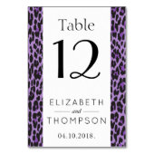 Numéro De Table Empreinte de léopard, Spots, Léopard pourpre, Mari (Dos)