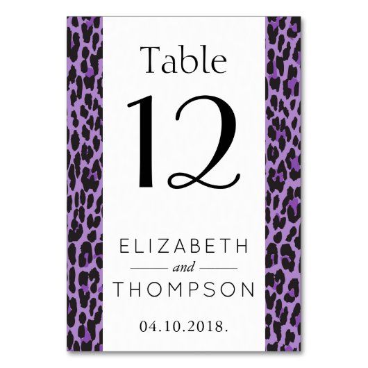 Numéro De Table Empreinte de léopard, Spots, Léopard pourpre, Mari (Par défaut)
