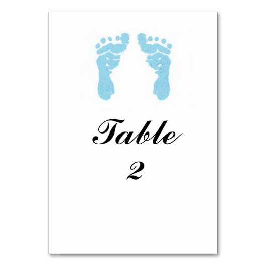 Numéro De Table "Empreintes bébé garçon" Nappe (Par défaut)