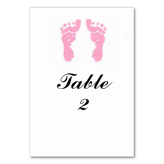 Numéro De Table "Empreintes filles bébé" Nappe (Par défaut)