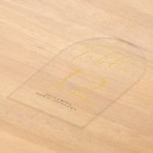 Numéro de table en acrylique avec écriture dorée m (Poser)