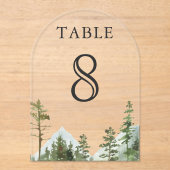 Numéro de table en acrylique pour mariage avec arb (Recto)