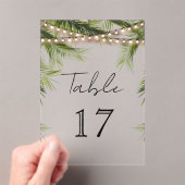 Numéro de table en acrylique pour mariage avec gui (In situ (ordinateur de poche))