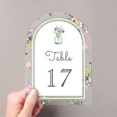 Numéro de table en acrylique pour mariage avec pot (In situ (ordinateur de poche))