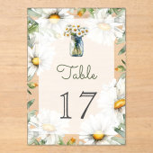 Numéro de table en acrylique pour mariage avec pot (Recto)
