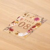 Numéro de table en acrylique pour mariage en terre (Poser)