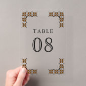 Numéro de table en acrylique pour mariage ukrainie (In situ (ordinateur de poche))