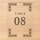 Numéro de table en acrylique pour mariage ukrainie (Recto)