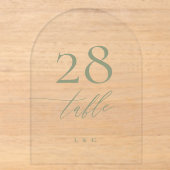 Numéro de table en ardoise en acrylique calligraph (Recto)