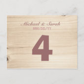 Numéro de table en bois (Devant)