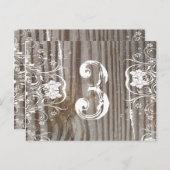 Numéro de table en bois bagué (Devant / Derrière)