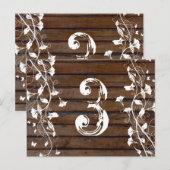 Numéro de table en bois Brown foncé (Devant / Derrière)