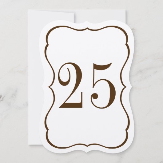 Numéro de table en coquille Saint-Jacques (Dos)