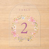 numéro de table en couronne de fleurs (Recto)