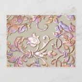 Numéro de table en damas "Embossed" pour Bat Mitzv (Dos)