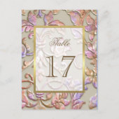 Numéro de table en damas "Embossed" pour Bat Mitzv (Devant)