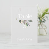 Numéro de table en eucalyptus sophistiqué (Debout devant)