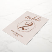 Numéro de table en feuille d'aluminium à bordure g (Rotation)