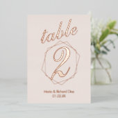 Numéro de table en feuille d'aluminium à bordure g (Debout devant)
