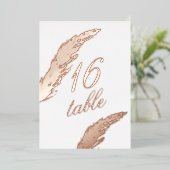 Numéro de table en feuille d'aluminium à feuillage (Debout devant)