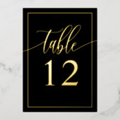 Numéro de table en feuille d'or et calligraphie no (Recto)