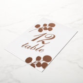Numéro de table en feuille d'or Eucalyptus (Rotation)