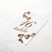 Numéro de table en feuille d'or florale (Rotation)