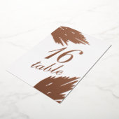 Numéro de table en feuille d'or Pampas (Rotation)