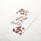 Numéro de table en feuille d'or papillon (Rotation)