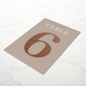 Numéro de table en feuille d'or rose (Rotation)