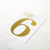 Numéro de table en feuille d'or véritable (Rotation)